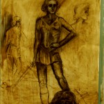 David. Pastel and pigment on paper