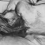 Tonya, Extended Drawing with Elevated Perspective. 2010 (Charcoal on paper)